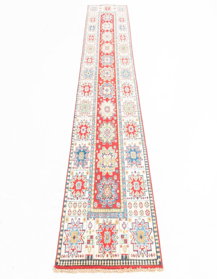 Detail image of  2' 9 x 10'  Hand Knotted Kazak Runner Rug