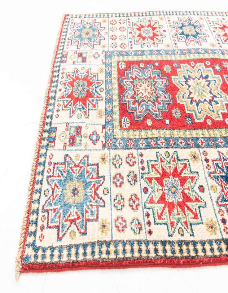 Detail image of  2' 9 x 10'  Hand Knotted Kazak Runner Rug