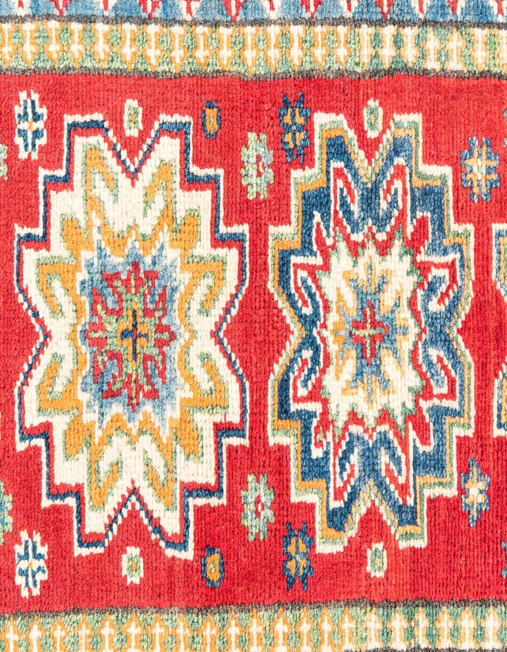 Detail image of  2' 9 x 10'  Hand Knotted Kazak Runner Rug