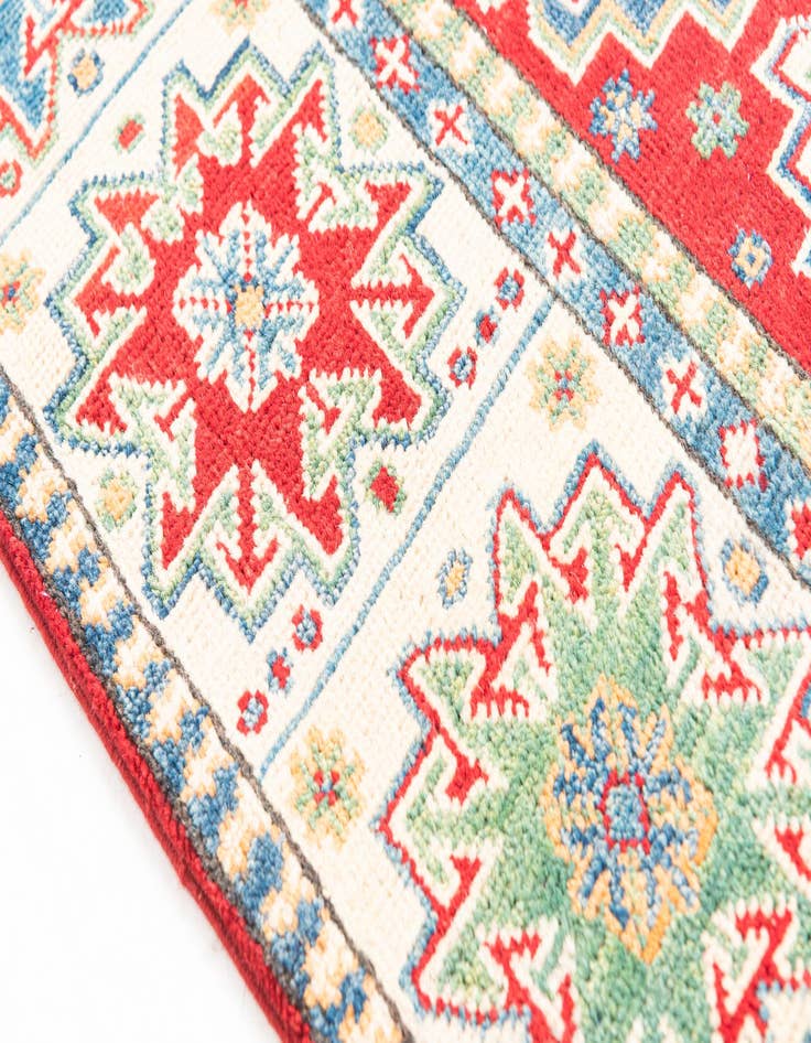 Detail image of  2' 9 x 10'  Hand Knotted Kazak Runner Rug