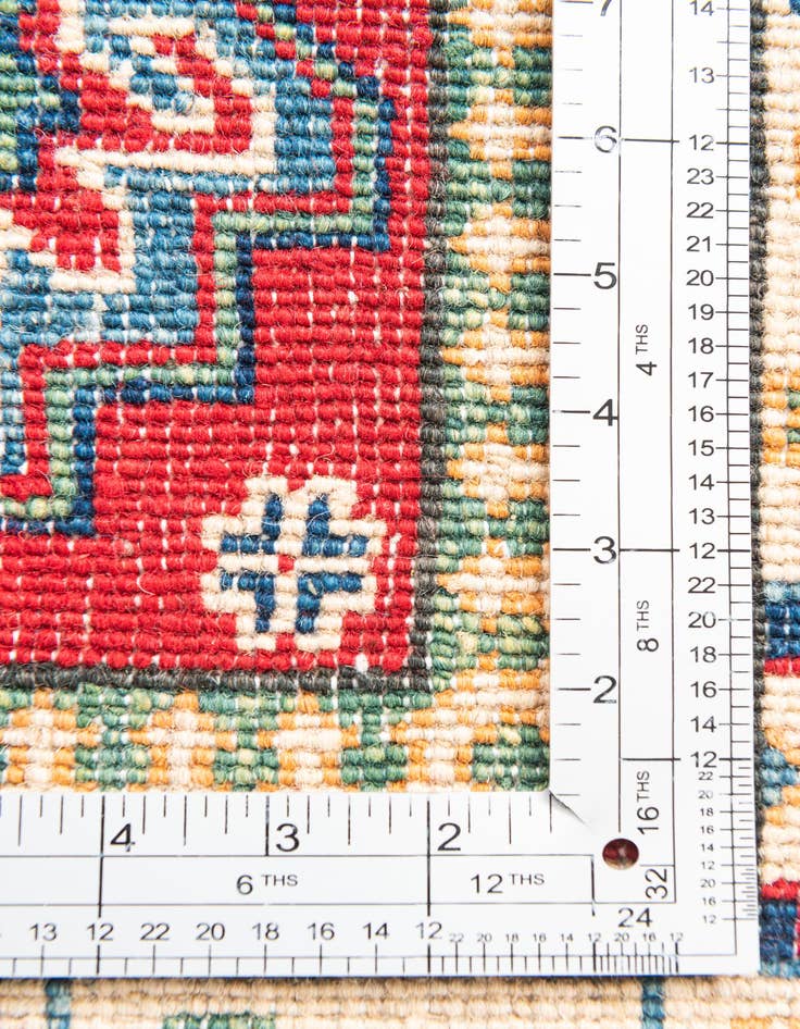 Detail image of  2' 9 x 10'  Hand Knotted Kazak Runner Rug