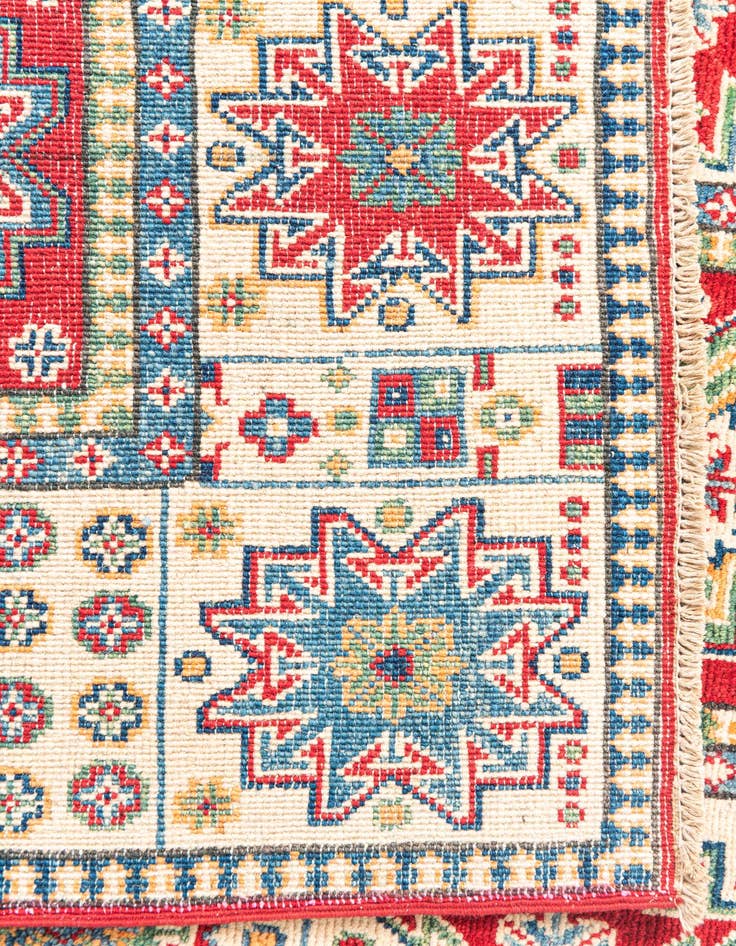 Detail image of  2' 9 x 10'  Hand Knotted Kazak Runner Rug