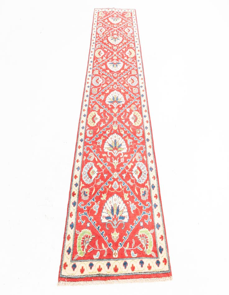 Detail image of  2' 9 x 10'  Hand Knotted Kazak Runner Rug