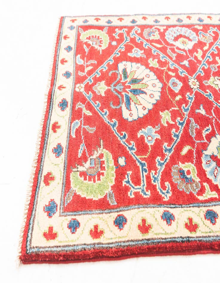 Detail image of  2' 9 x 10'  Hand Knotted Kazak Runner Rug