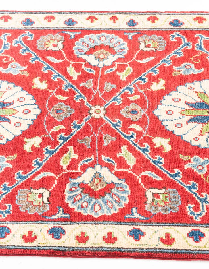 Detail image of  2' 9 x 10'  Hand Knotted Kazak Runner Rug