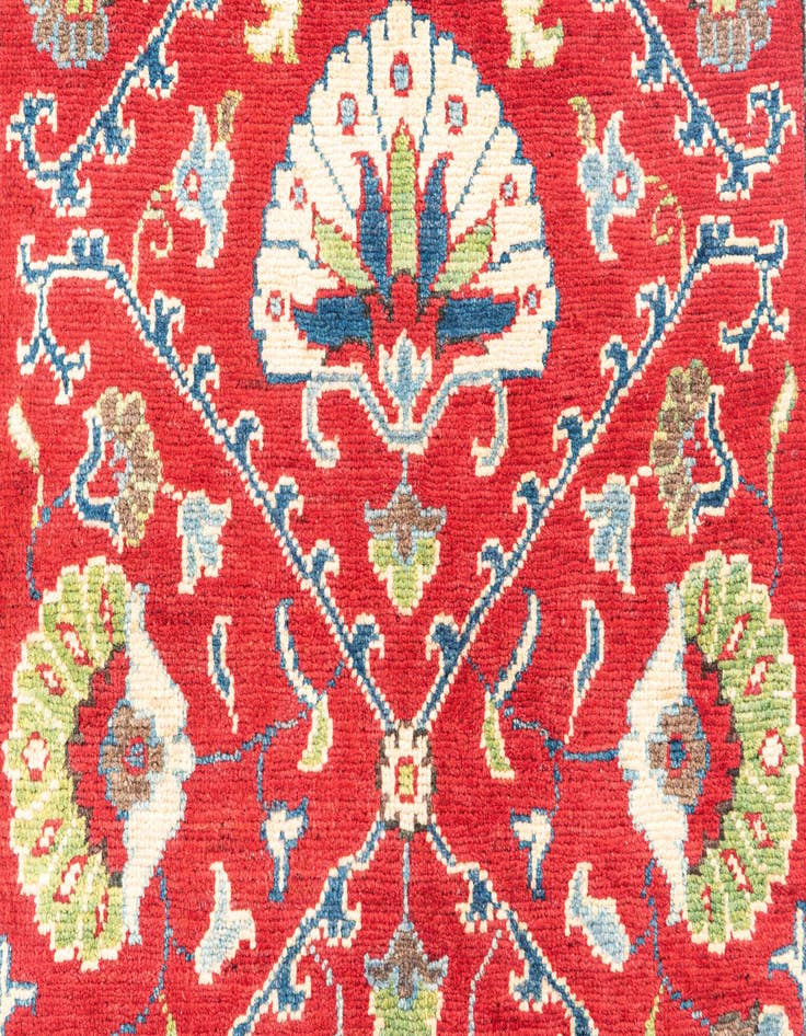 Detail image of  2' 9 x 10'  Hand Knotted Kazak Runner Rug