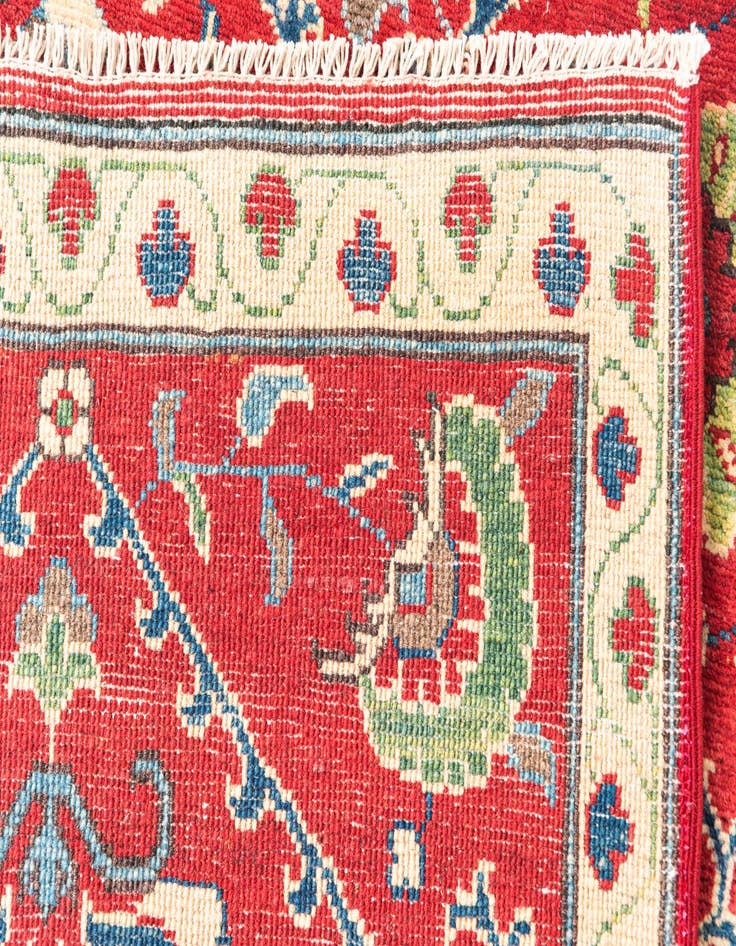 Detail image of  2' 9 x 10'  Hand Knotted Kazak Runner Rug