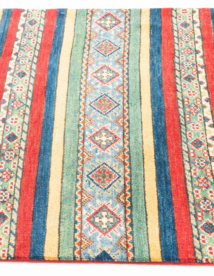 Detail image of  2' 10 x 9' 8  Hand Knotted Kazak Runner Rug