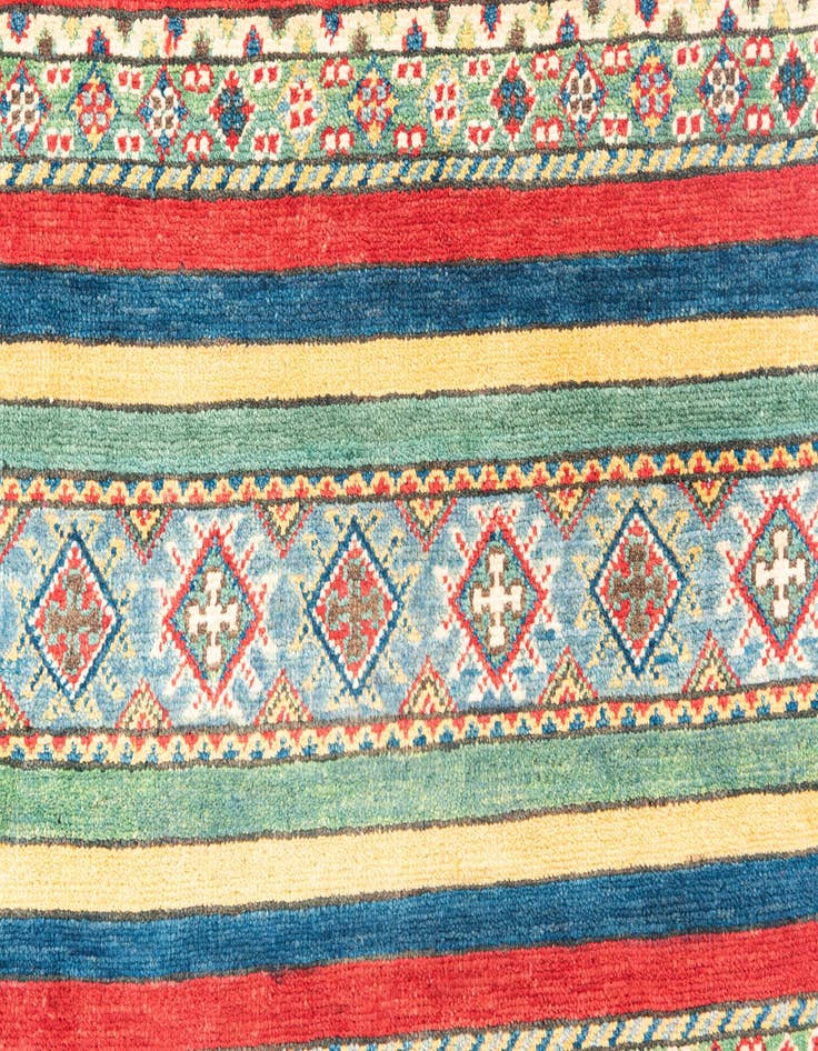 Detail image of  2' 10 x 9' 8  Hand Knotted Kazak Runner Rug