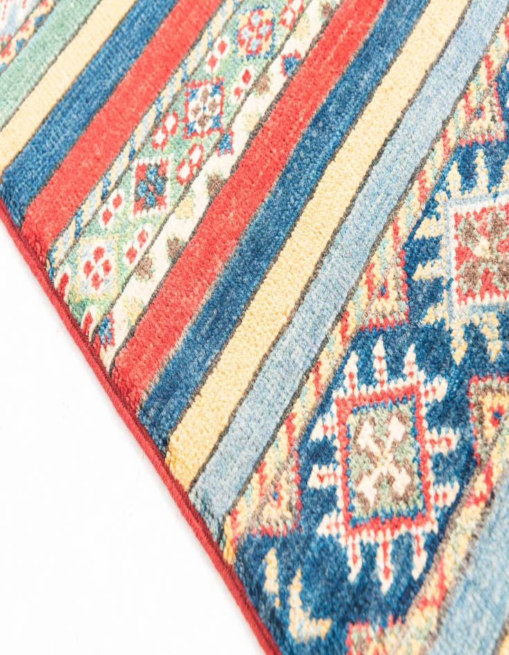 Detail image of  2' 10 x 9' 8  Hand Knotted Kazak Runner Rug