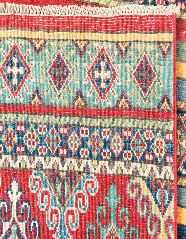 Detail image of  2' 10 x 9' 8  Hand Knotted Kazak Runner Rug