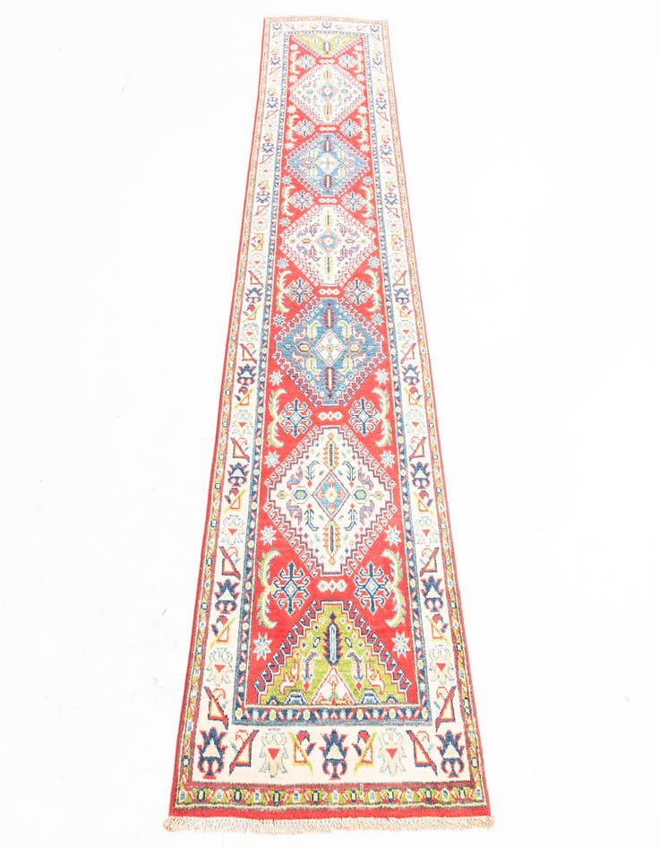 Detail image of  2' 8 x 9' 7  Hand Knotted Kazak Runner Rug