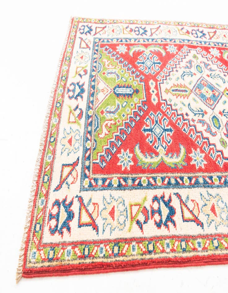 Detail image of  2' 8 x 9' 7  Hand Knotted Kazak Runner Rug