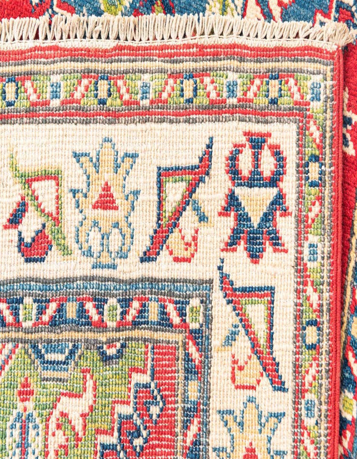 Detail image of  2' 8 x 9' 7  Hand Knotted Kazak Runner Rug