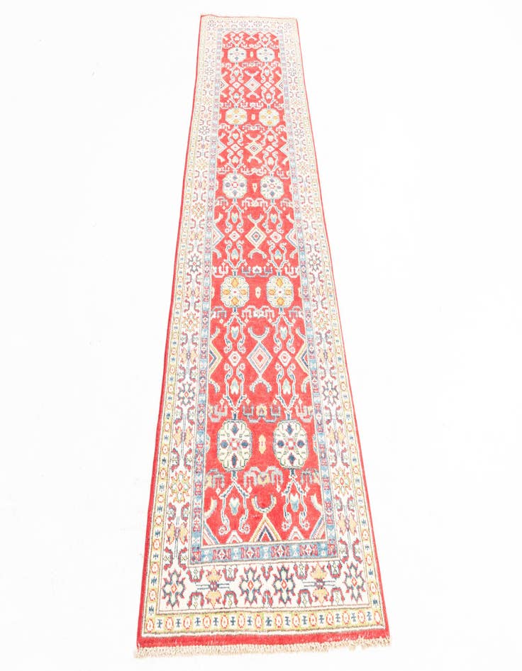 Detail image of  2' 8 x 9' 6  Hand Knotted Kazak Runner Rug