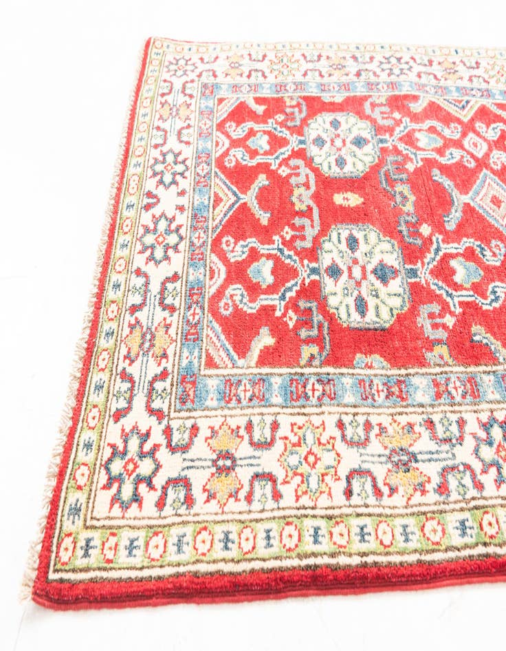 Detail image of  2' 8 x 9' 6  Hand Knotted Kazak Runner Rug