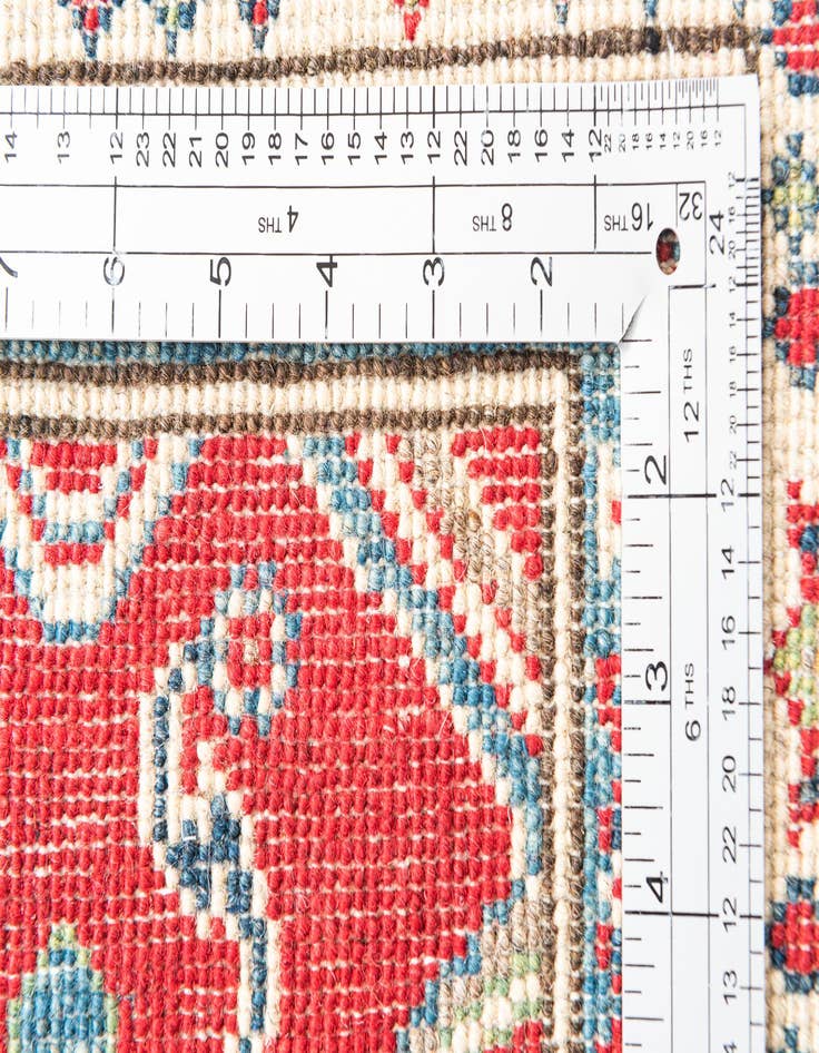 Detail image of  2' 8 x 9' 6  Hand Knotted Kazak Runner Rug