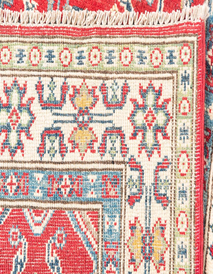 Detail image of  2' 8 x 9' 6  Hand Knotted Kazak Runner Rug