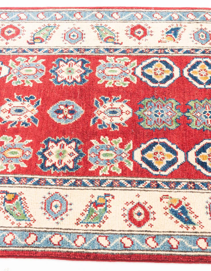 Detail image of  2' 10 x 10' 3  Hand Knotted Kazak Runner Rug