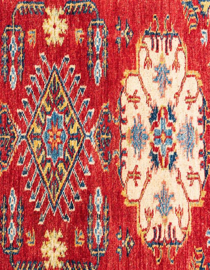 Detail image of  2' 8 x 10'  Hand Knotted Kazak Runner Rug