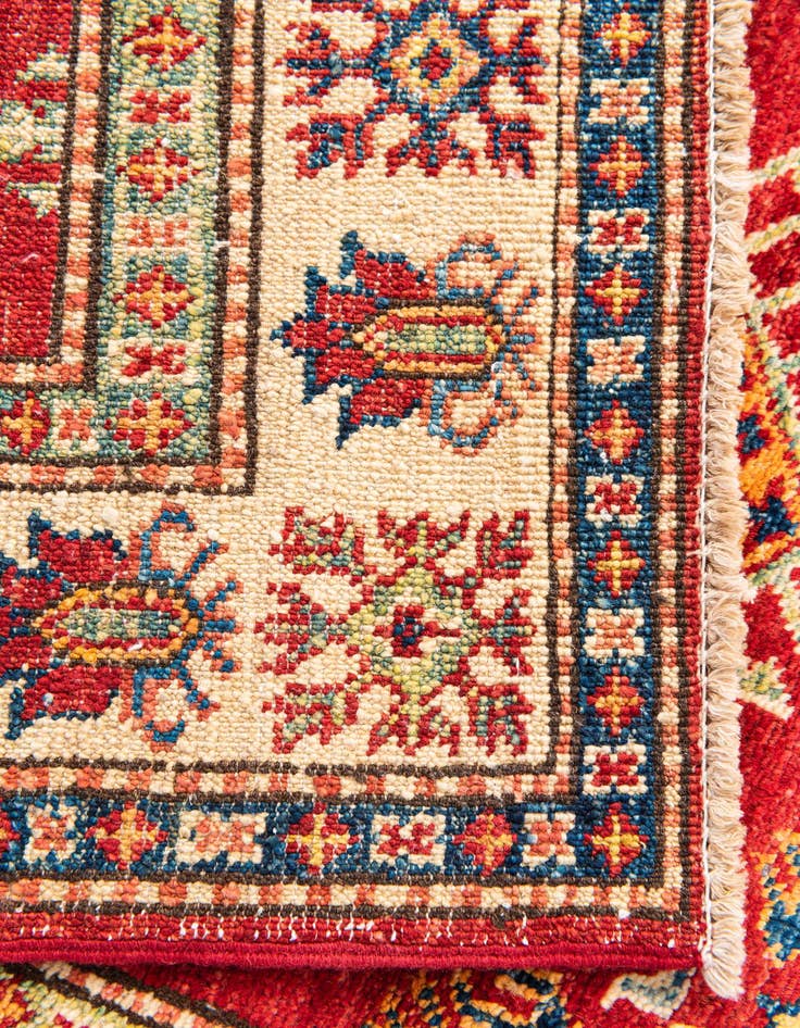 Detail image of  2' 8 x 10'  Hand Knotted Kazak Runner Rug