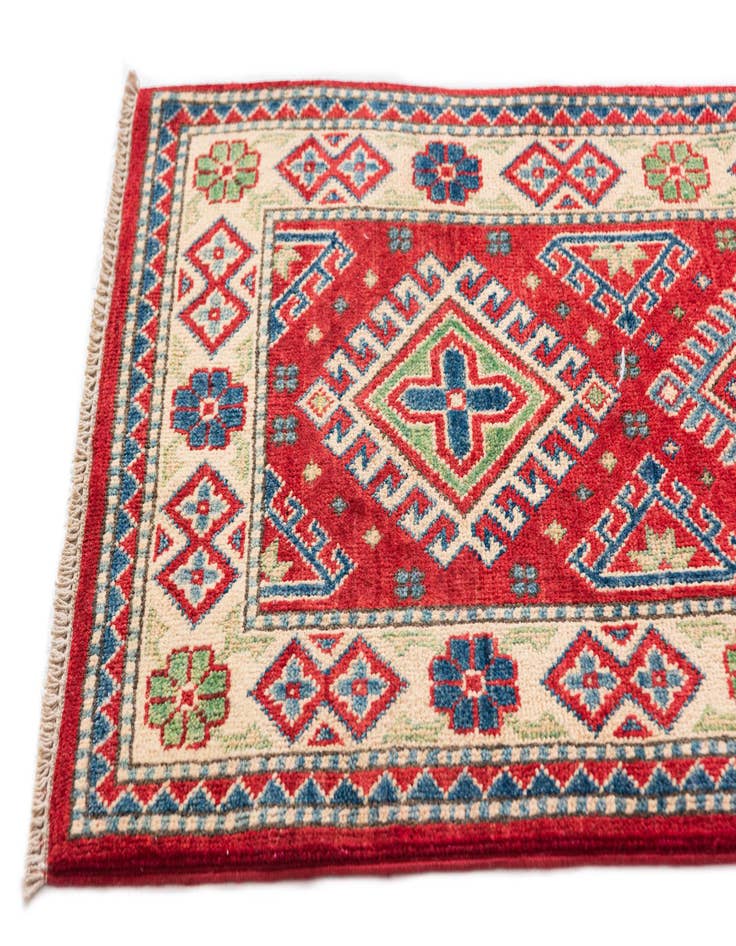 Detail image of  1' 10 x 6'  Hand Knotted Kazak Runner Rug
