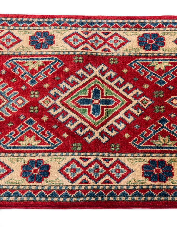 Detail image of  1' 10 x 6'  Hand Knotted Kazak Runner Rug