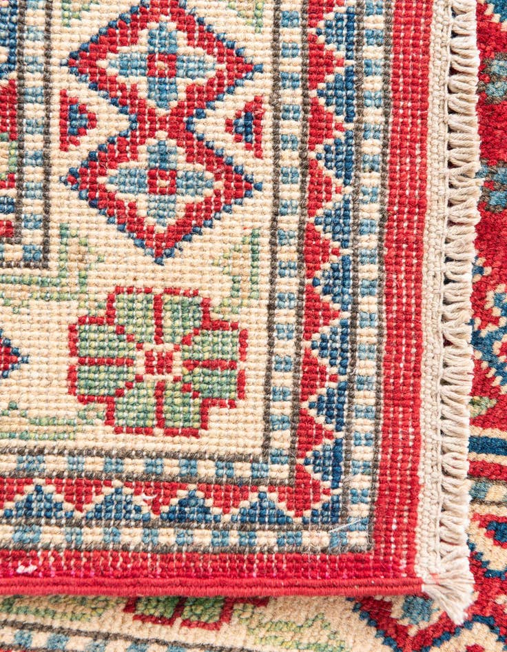 Detail image of  1' 10 x 6'  Hand Knotted Kazak Runner Rug