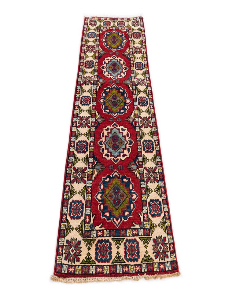 Detail image of  2' x 5' 10  Hand Knotted Kazak Runner Rug