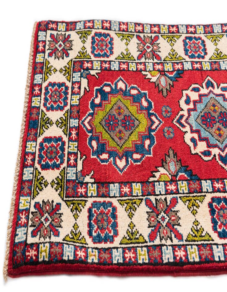 Detail image of  2' x 5' 10  Hand Knotted Kazak Runner Rug