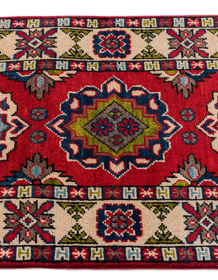 Detail image of  2' x 5' 10  Hand Knotted Kazak Runner Rug