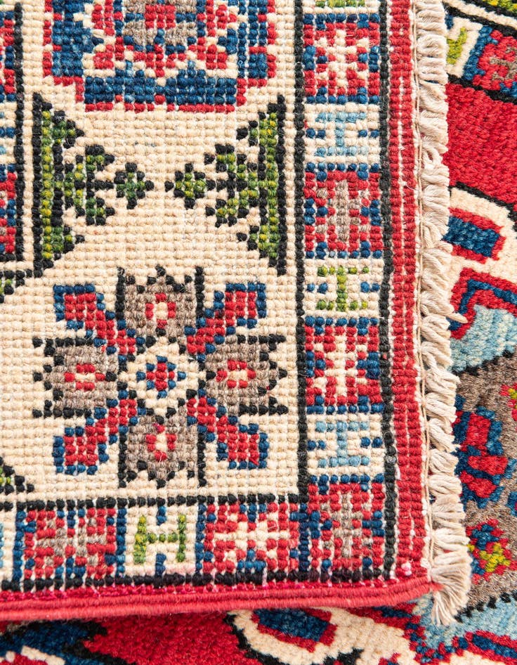 Detail image of  2' x 5' 10  Hand Knotted Kazak Runner Rug