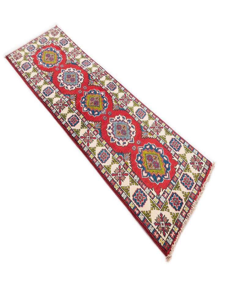 Detail image of  2' x 6' 1  Hand Knotted Kazak Runner Rug