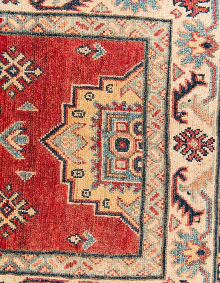 Detail image of  2' 7 x 9' 6  Hand Knotted Kazak Runner Rug