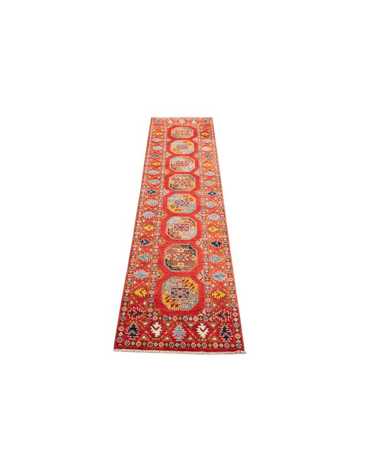 Detail image of  2' 8 x 9' 9  Hand Knotted Kazak Runner Rug