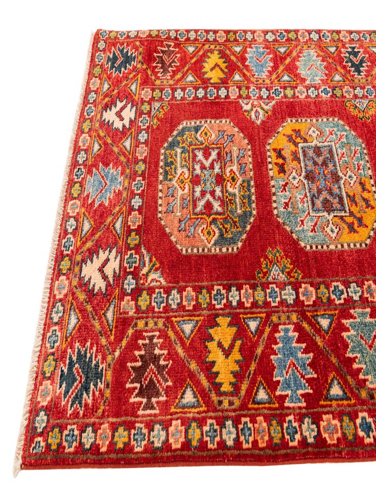 Detail image of  2' 8 x 9' 9  Hand Knotted Kazak Runner Rug
