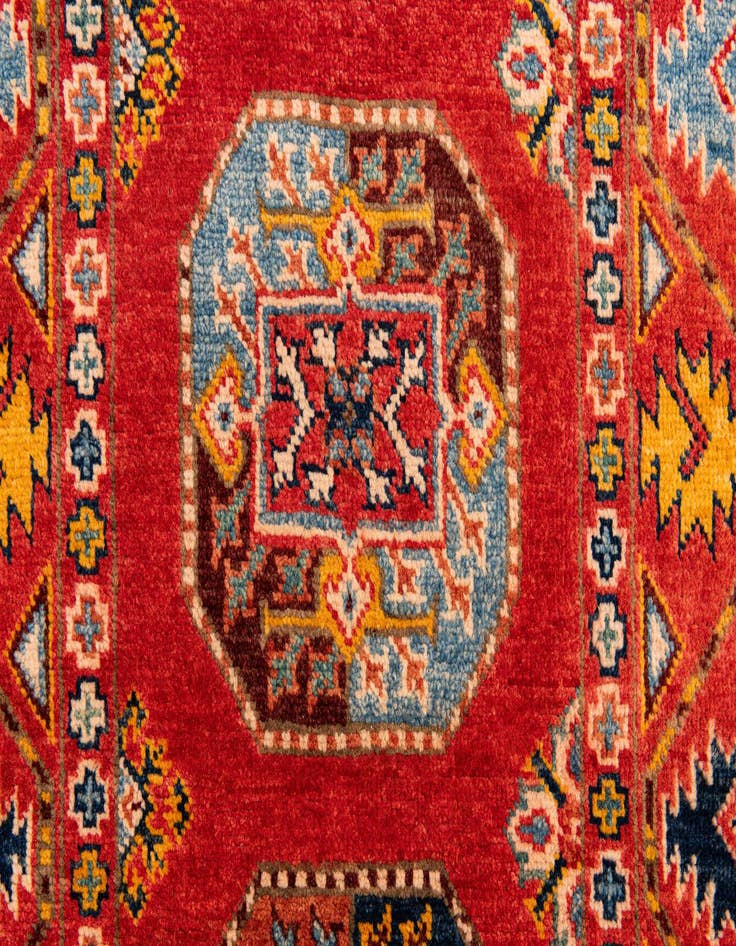 Detail image of  2' 8 x 9' 9  Hand Knotted Kazak Runner Rug