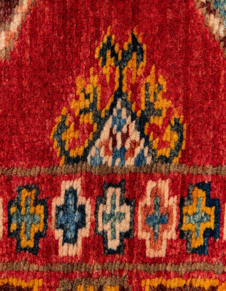 Detail image of  2' 8 x 9' 9  Hand Knotted Kazak Runner Rug