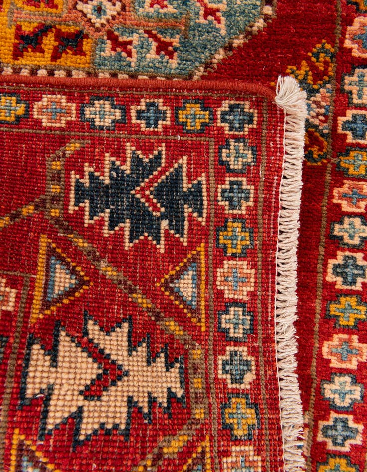 Detail image of  2' 8 x 9' 9  Hand Knotted Kazak Runner Rug