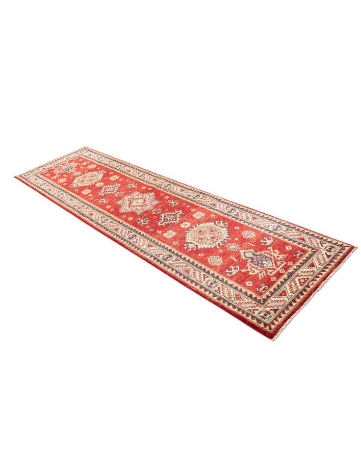 Detail image of  2' 8 x 9' 8  Hand Knotted Kazak Runner Rug