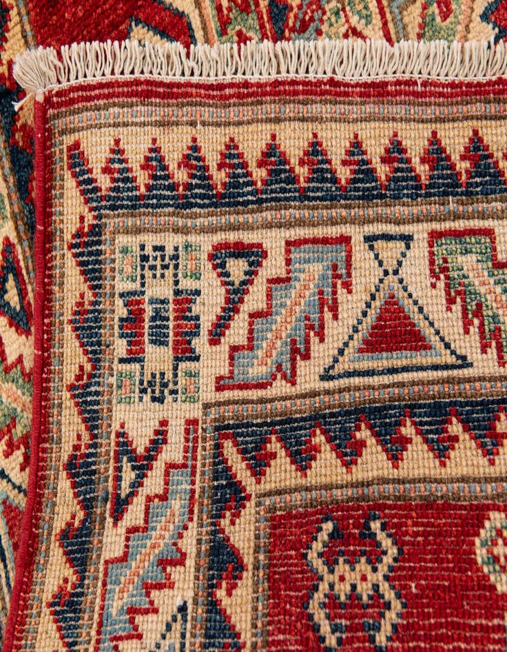 Detail image of  2' 8 x 9' 8  Hand Knotted Kazak Runner Rug