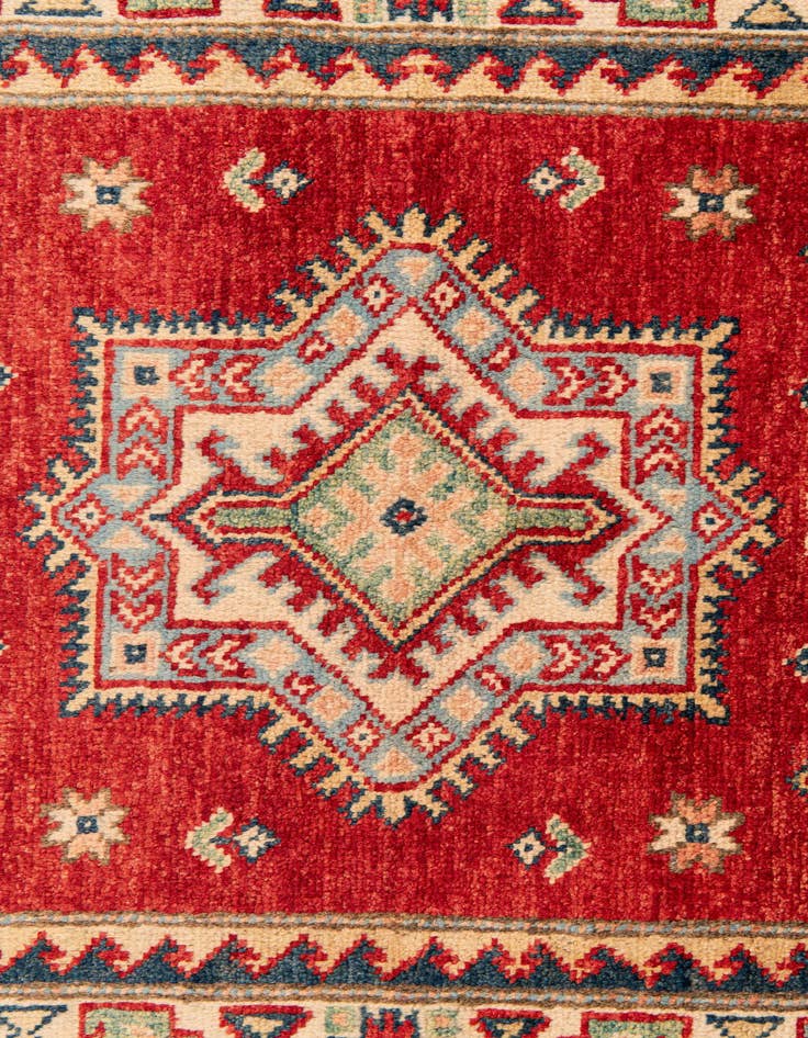 Detail image of  2' 8 x 9' 8  Hand Knotted Kazak Runner Rug