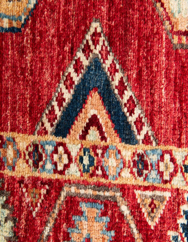 Detail image of  2' 7 x 9'  Hand Knotted Kazak Runner Rug