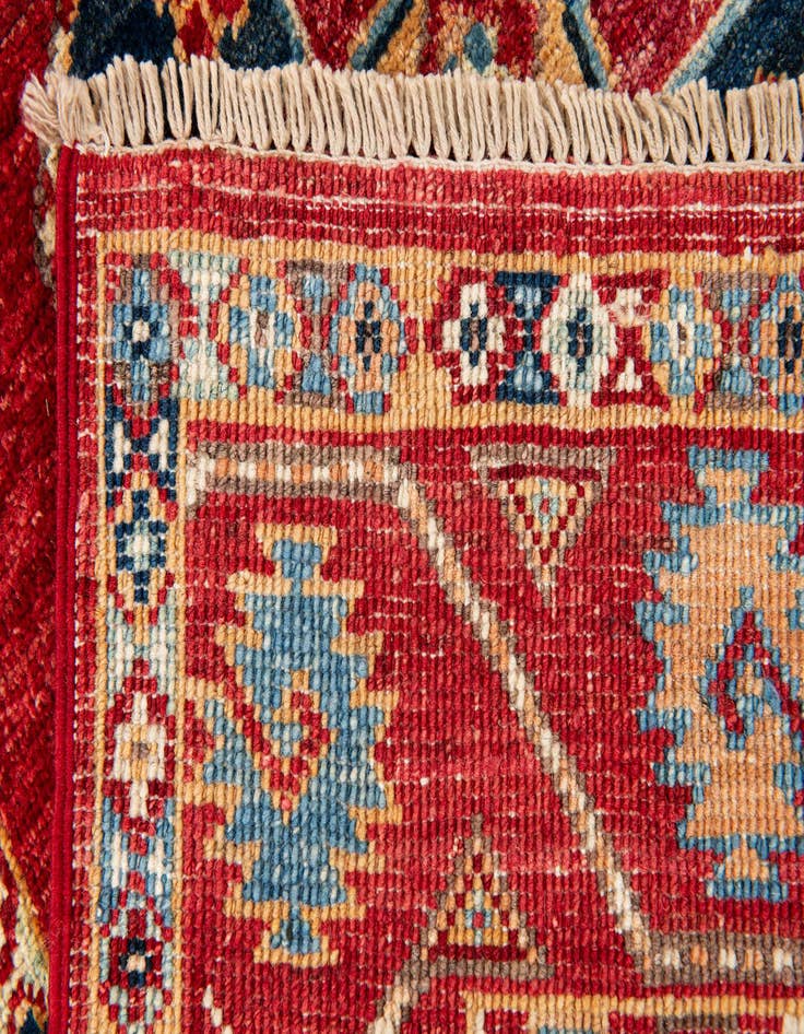 Detail image of  2' 7 x 9'  Hand Knotted Kazak Runner Rug