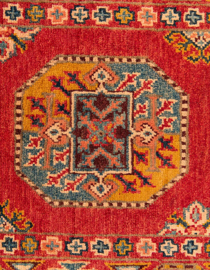 Detail image of  2' 8 x 6' 5  Hand Knotted Kazak Runner Rug