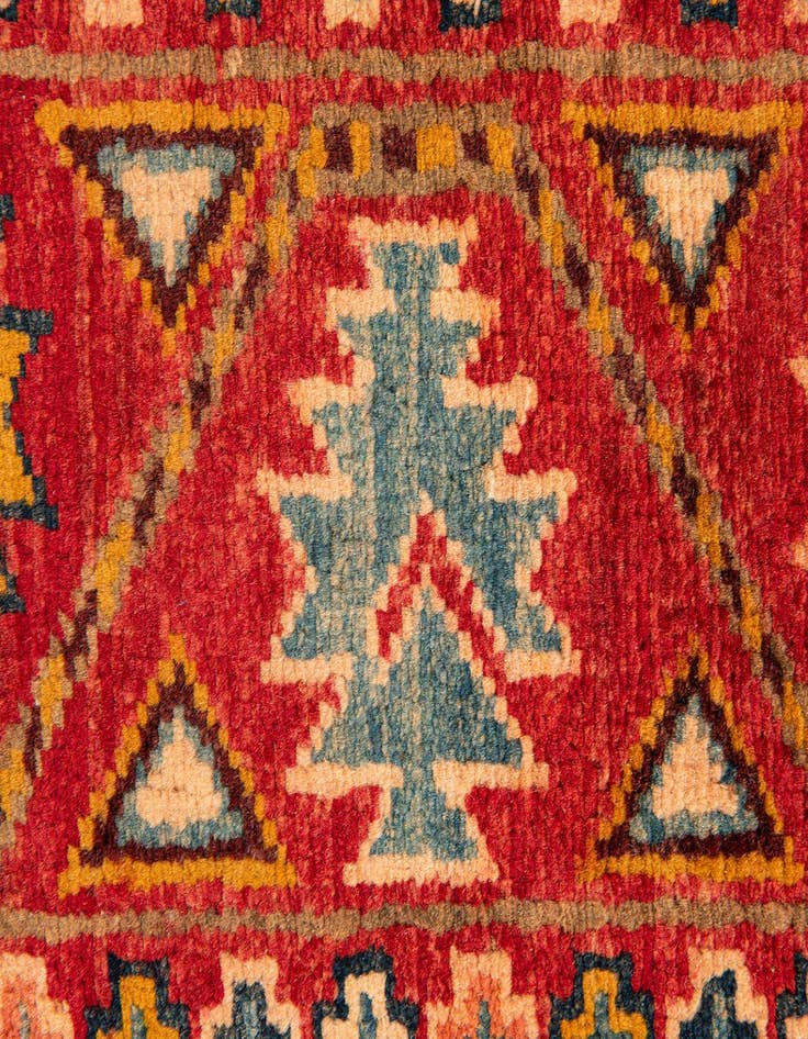 Detail image of  2' 8 x 6' 5  Hand Knotted Kazak Runner Rug