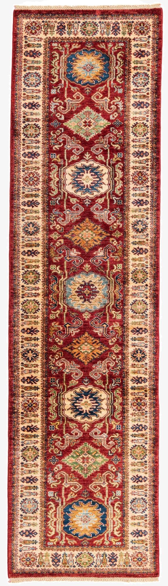  2' 8 x 9' 11  Hand Knotted Kazak Runner Rug