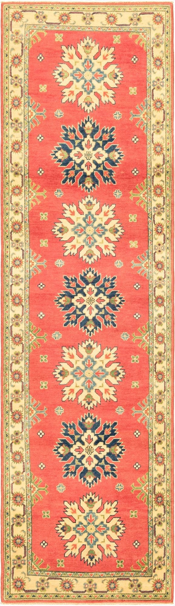  2' 6 x 10'  Hand Knotted Kazak Runner Rug