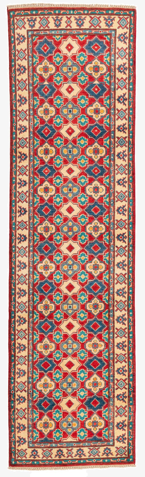  2' 9 x 9' 10  Hand Knotted Kazak Runner Rug