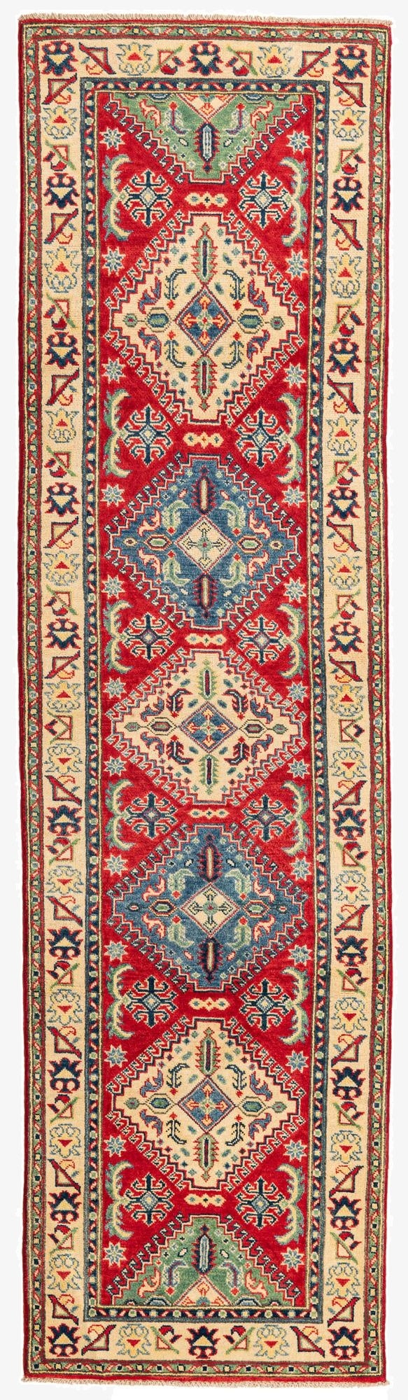  2' 8 x 9' 8  Hand Knotted Kazak Runner Rug